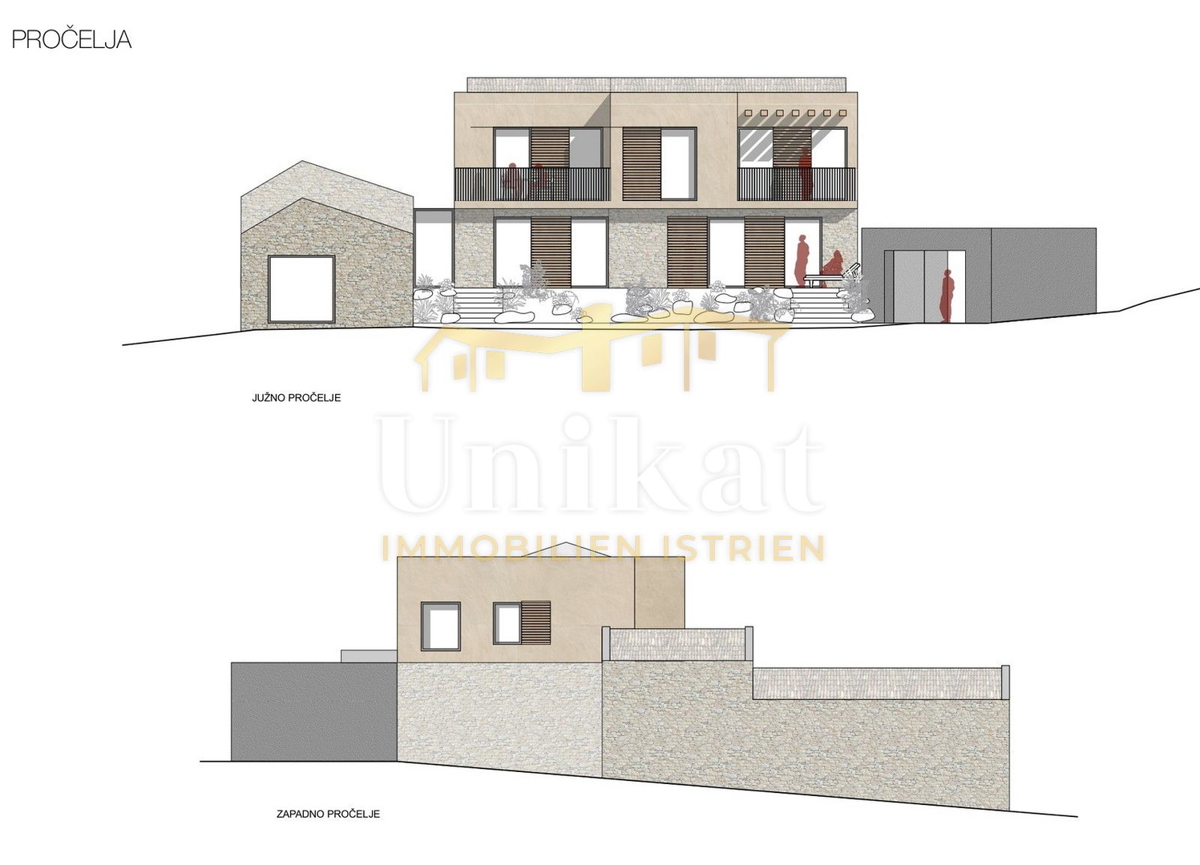 Vila s bazenom, obdana z naravo